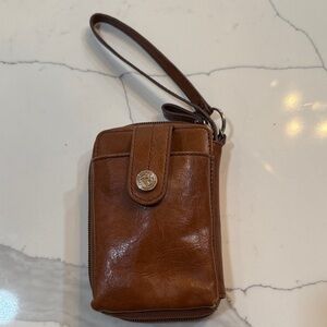 Relic Brown Leather Wristlet